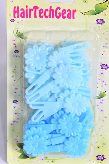 Barrettes Small Daisy Flowers Blue Mix / 12 Card = Dozen Each Card have UPC Code , 12 Card = Dozen 