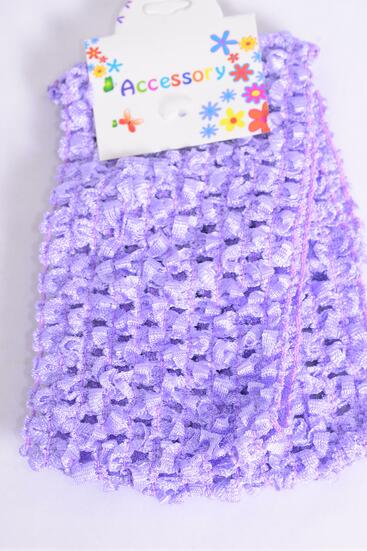 Ballerina Headband 24 pcs Lavender / 12 card = Dozen Lavender , Stretch , Size - 1.75" Wide , Hang Tag & OPP Bag & UPC Code