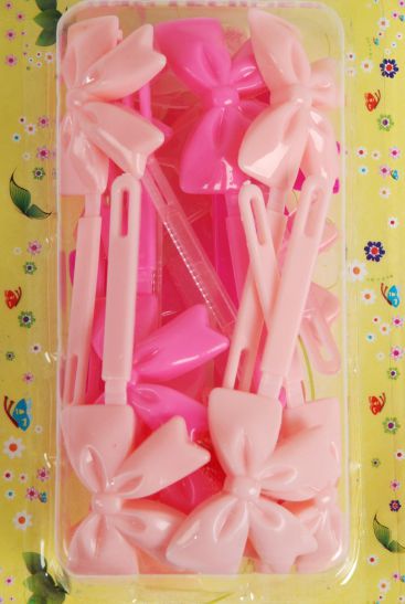 Barrettes Large Bow-tie Pink Mix / 12 Card = Dozen Pink Mix , Each Card has UPC Code ,  OPP Bag , 12 Card = Dozen