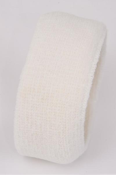 Terry Elastic Sport Headband Sweatband / 12 pcs = Dozen Width - 2" Wide , OPP Bag , Choose Colors