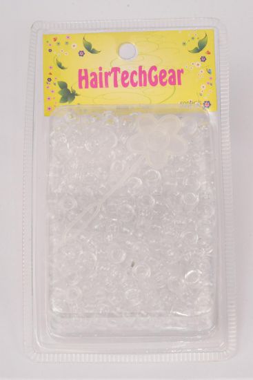 Hair Beads 500 pcs Clear / 12 Card = Dozen Clear , Each Card have 500 pcs , UPC Code , 12 Card = Dozen 