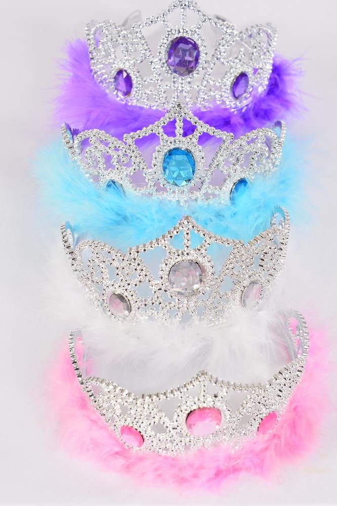 Tiara Feather Pastel Color Asst/DZ **Pastel** Size-High-4