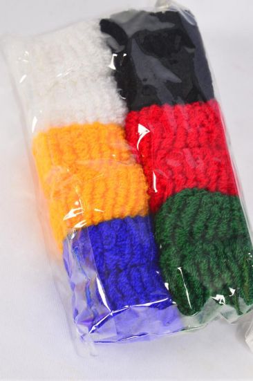 Elastic Terry Large Hair Ties 120 pcs Multi/PK Multi , Size-2"x 1" Wide , OPP Bag , 12 pcs per Bag , 10 Bag per Pack