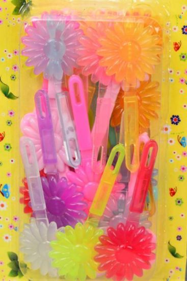 Barrettes Daisy Flower Transparent Multi / 12 Card = Dozen  Transparent Multi , Each Card have UPC Code , 12 Card = Dozen 