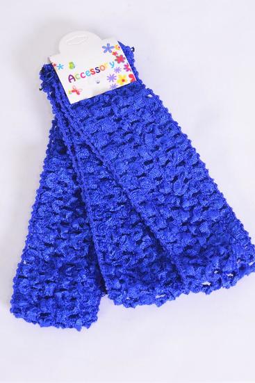 Ballerina Headband 36 pcs Royal Blue / 12 card = Dozen Stretch , Size - 1.75" Wide , each card has 3 pcs , 12 card = Dozen , Hang Tag & OPP Bag & UPC Code