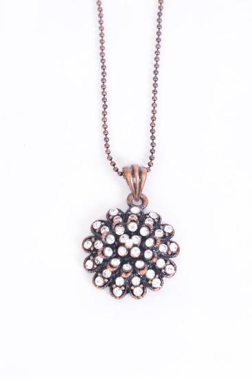 Necklace Chain Cluster Flower Pendent Rhinestones / 12 Pcs = Dozen 18" Long , Extension Chain , Hang tag & OPP bag & UPC Code