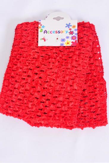 Ballerina Headband 24 pcs Turban 4 Inch Wide Red / 12 card = Dozen Stretch , Size-4" Wide , Hang Tag & OPP Bag & UPC Code