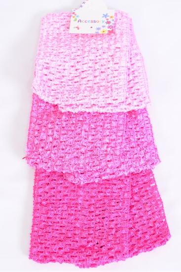 Ballerina Headband 24 pcs Turban 4 Inch Wide Pink Mix / 12 card = Dozen  Stretch , Size - 4" Wide , 4 Fuchsia , 4 Hot Pink , 4 Baby Pink Mix , Hang Tag & OPP Bag & UPC Code