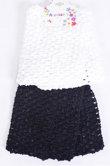 Ballerina Headband 24 pcs Turban 4 Inch Wide Black White Mix / 12 card = Dozen           Stretch , Size - 4" Wide , 6 of each Color Asst , Hang Tag & OPP Bag & UPC Code